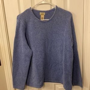 L. L. Bean Womens XL blue cotton sweater